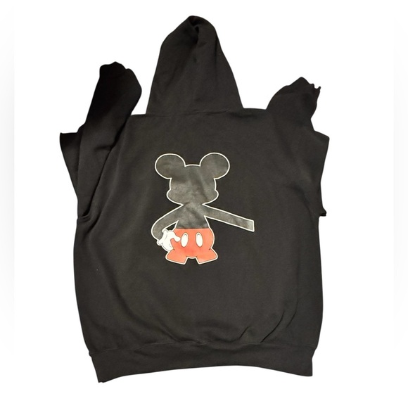 Black Hoodie with 'Mr.' Design Mickey Mouse’s Back Sz XXL - Picture 3 of 4